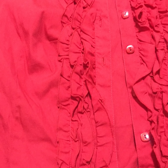 🌸NEW🌸 Moschino Cheap and Chic Vintage Ruffle Button Down Top/Cardigan - Picture 6 of 15